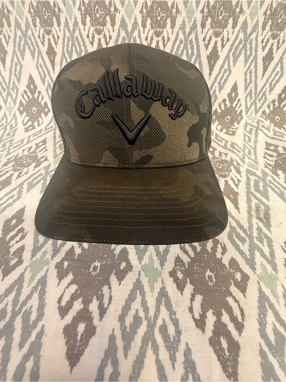 Callaway Olive Camo Golf Cap with Raised Logo